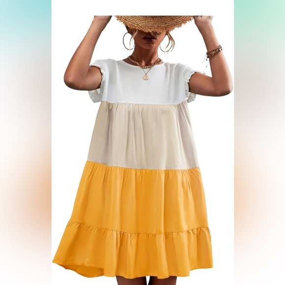 Dresses & Skirts - Color Block Tiered Dress
